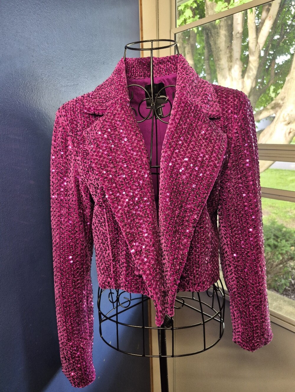 Sequined Fuchsia Women's Jacket